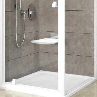 Ravak Brusekabine Pivot 80x80 cm Hvid Mat