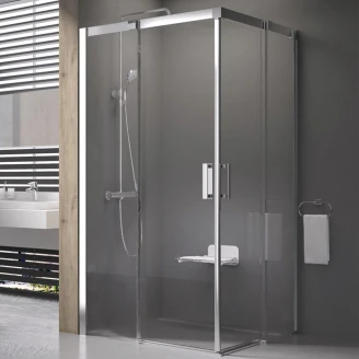 Ravak Brusehjørne Matrix 100x100 cm Krom Blank