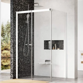 Ravak Brusehjørne Matrix 100x100 cm Hvid Mat Venstre