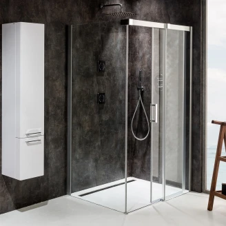 Ravak Brusehjørne Matrix 120x80 cm Krom Mat Højre