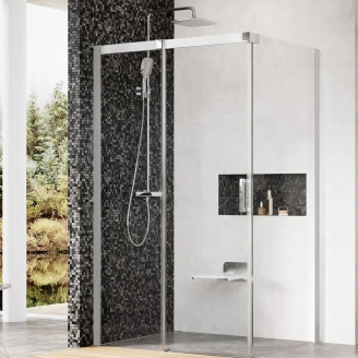 Ravak Brusehjørne Matrix 120x90 cm Krom Mat Venstre