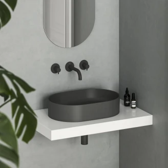 Ravak Håndvask <strong>Ceramic Slim</strong>  Oval Antracit Mat 55 cm