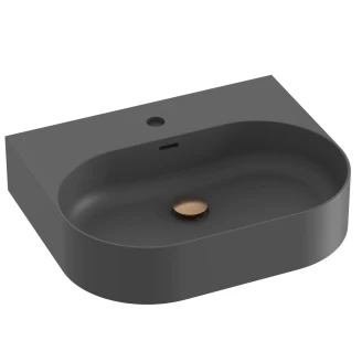 Ravak Vægmonteret Håndvask <strong>Ceramic Slim</strong>  Oval Antracit Mat 55 cm