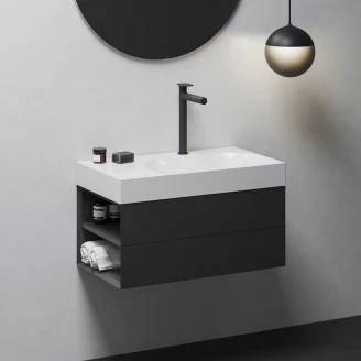 Ravak Håndvaskarmatur <strong>Spring</strong>  Sort Mat L med EcoFlow-funktion