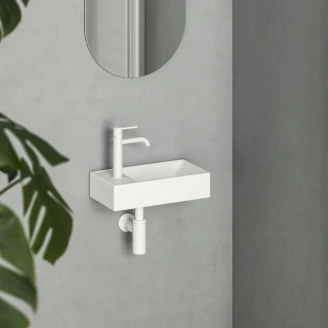 Ravak Vægmonteret Håndvask <strong>Veda Slim</strong>  Hvid Mat 40 cm Venstre