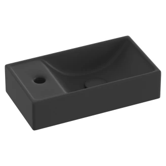 Ravak Vægmonteret Håndvask <strong>Veda Slim</strong>  Sort Mat 40 cm Venstre