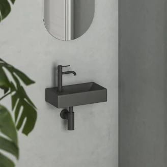 Ravak Vægmonteret Håndvask <strong>Veda Slim</strong>  Antracit Mat 40 cm Venstre