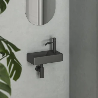 Ravak Vægmonteret Håndvask <strong>Veda Slim</strong>  Antracit Mat 40 cm Højre