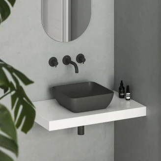 Ravak Håndvask <strong>Uni Slim</strong>  Firkant Antracit Mat 38 cm