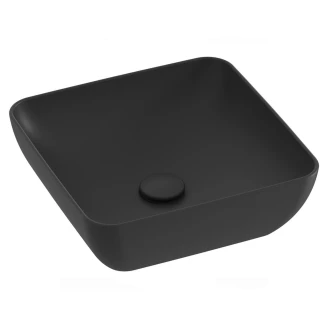 Ravak Håndvask <strong>Uni Slim</strong>  Firkant Sort Mat 38 cm