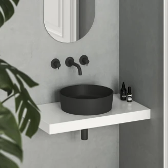 Ravak Håndvask <strong>Uni Slim</strong>  Rund Sort Mat 40 cm