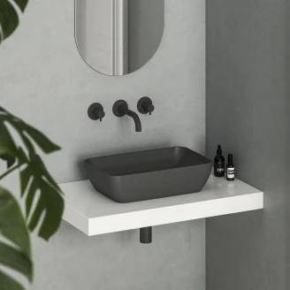 Ravak Håndvask <strong>Uni Slim</strong>  Rektangulær Antracit Mat 50 cm