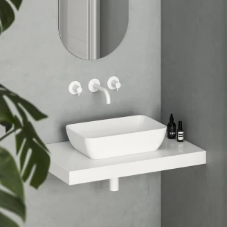 Ravak Håndvask <strong>Uni Slim</strong>  Rektangulær Hvid Mat 50 cm