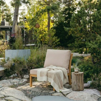 Udendørsstol <strong>Merrick</strong>  Beige, Træ