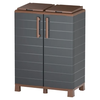 Affaldsskab med 2 Sektioner <strong>Briar</strong>  Grå, Brun Mat