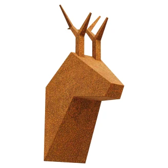 Cortena Dekorativ Vægfigur Chamois Gevir Cortenstål