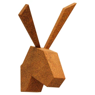 Cortena Dekorativ Vægfigur Hare Gevir Cortenstål