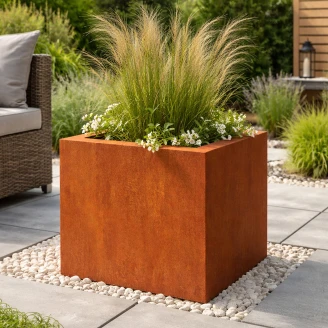 Krukke <strong>Quadrum</strong>  Cortenstål 40 cm