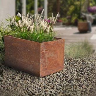 Krukke Rektangulær L <strong>Olmo</strong>  Cortenstål