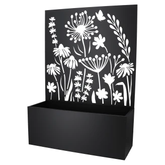 Krukke med Espalier Blomstermotiv <strong>Bastion</strong>  Sort 100 cm