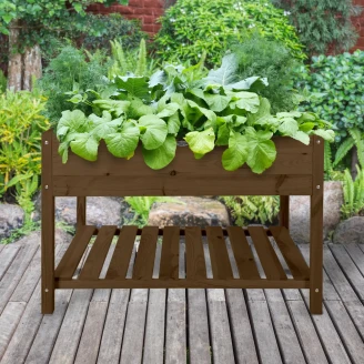 Plantebord XXL <strong>Greenfold</strong>  Mørkt Træ