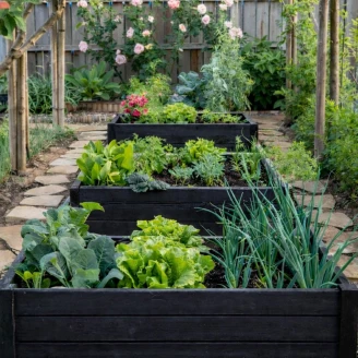 Højbed <strong>Selwyn</strong>  Sort 53x93x33 cm