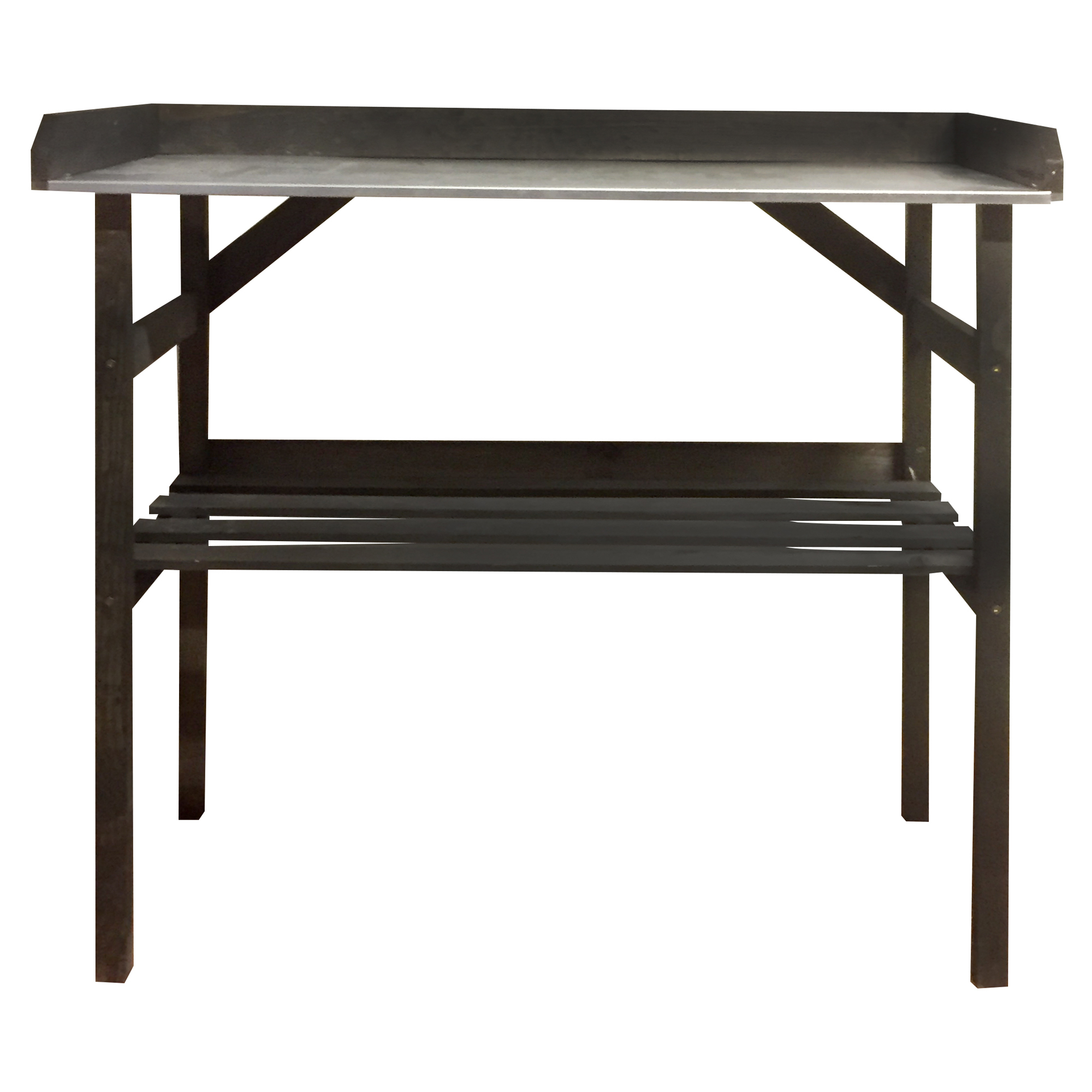 Plantebord Selwyn Sort, Galvaniseret 38x78 cm