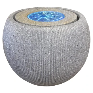 Fontæne med Solcellelampe <strong>Silune</strong>  Grå