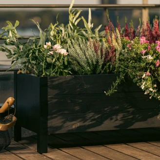 Plantekasse <strong>Florentis</strong>  Sort Træ 78x36 cm