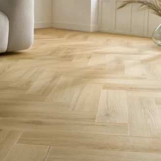 Arbiton Vinylgulv <strong>Amaron Herringbone</strong>  Princeton Oak-Træstruktur 14.8x59 cm