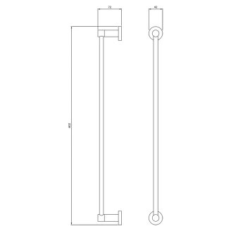 Omnires Håndklædestang <strong>Modern Project</strong>  Hvid Mat 60 cm
