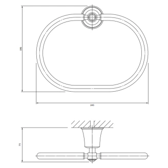 Omnires Håndklædering <strong>Art Line</strong>  Guld Blank