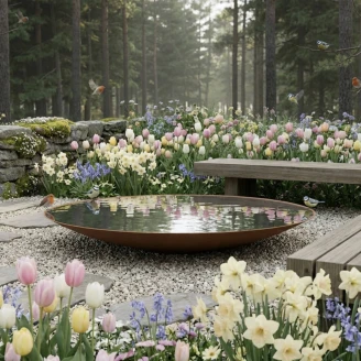 Fuglebad <strong>Aquora</strong>  Cortenstål Ø 100 cm