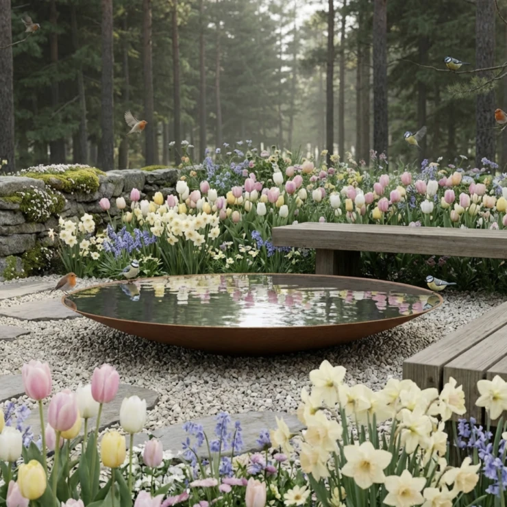 Fuglebad Aquora Cortenstål Ø 100 cm