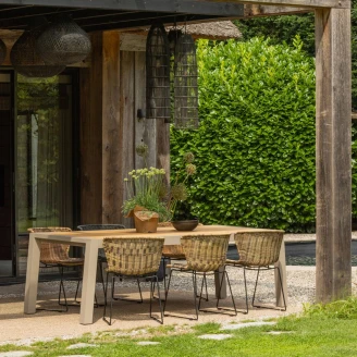 Woood Sæt med Havestol 2 stk Wings Natur