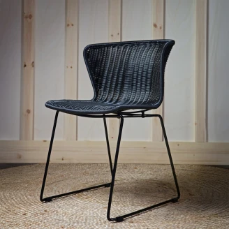 Woood Sæt med Havestol 2 stk Wings Sort