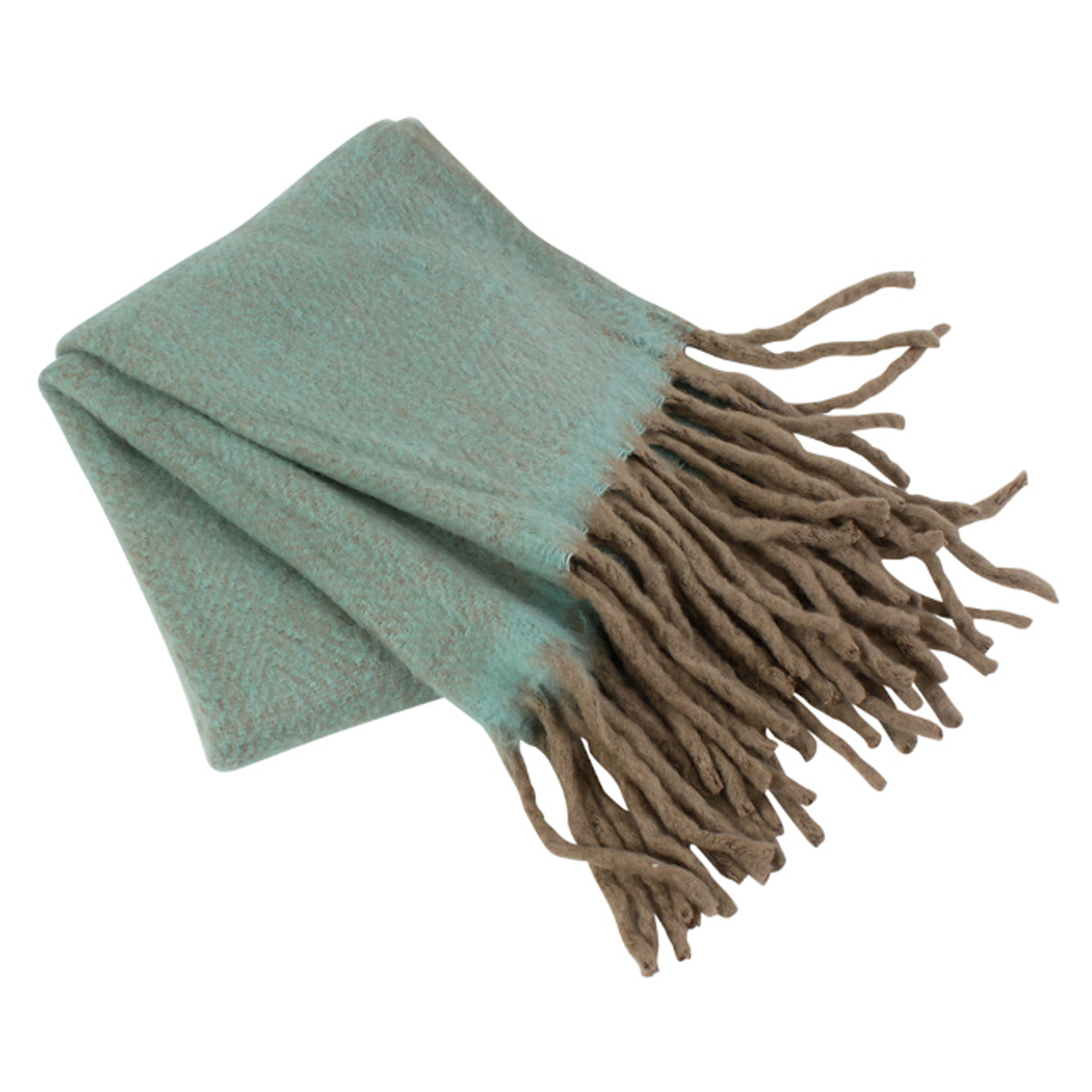 Werner Voss Plaid Mohair Turkis-Brun