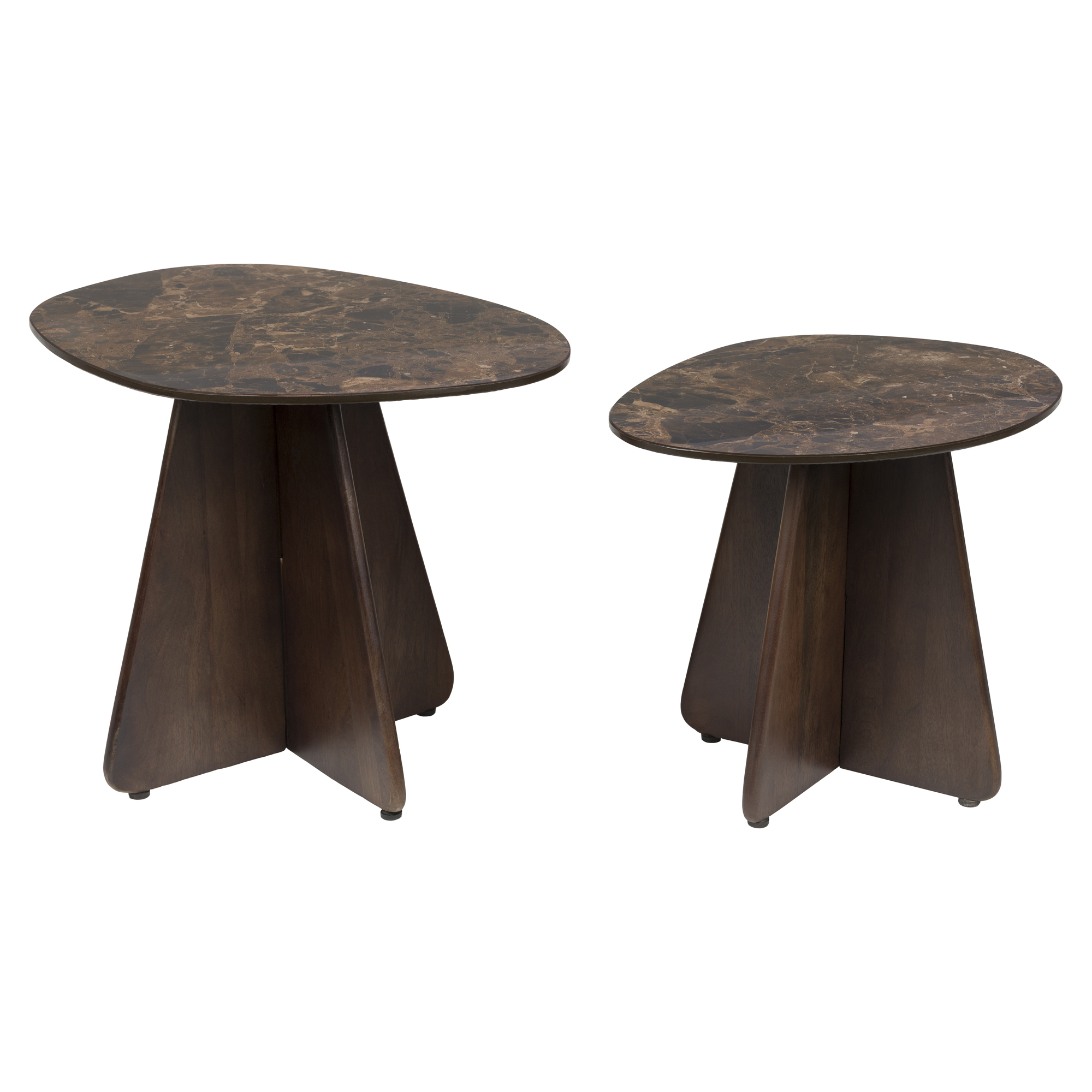 Sæt med sideborde 2 stk Wubbo Brun