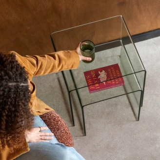 Dutchbone Sæt med sideborde 2 stk Vetro Transparent