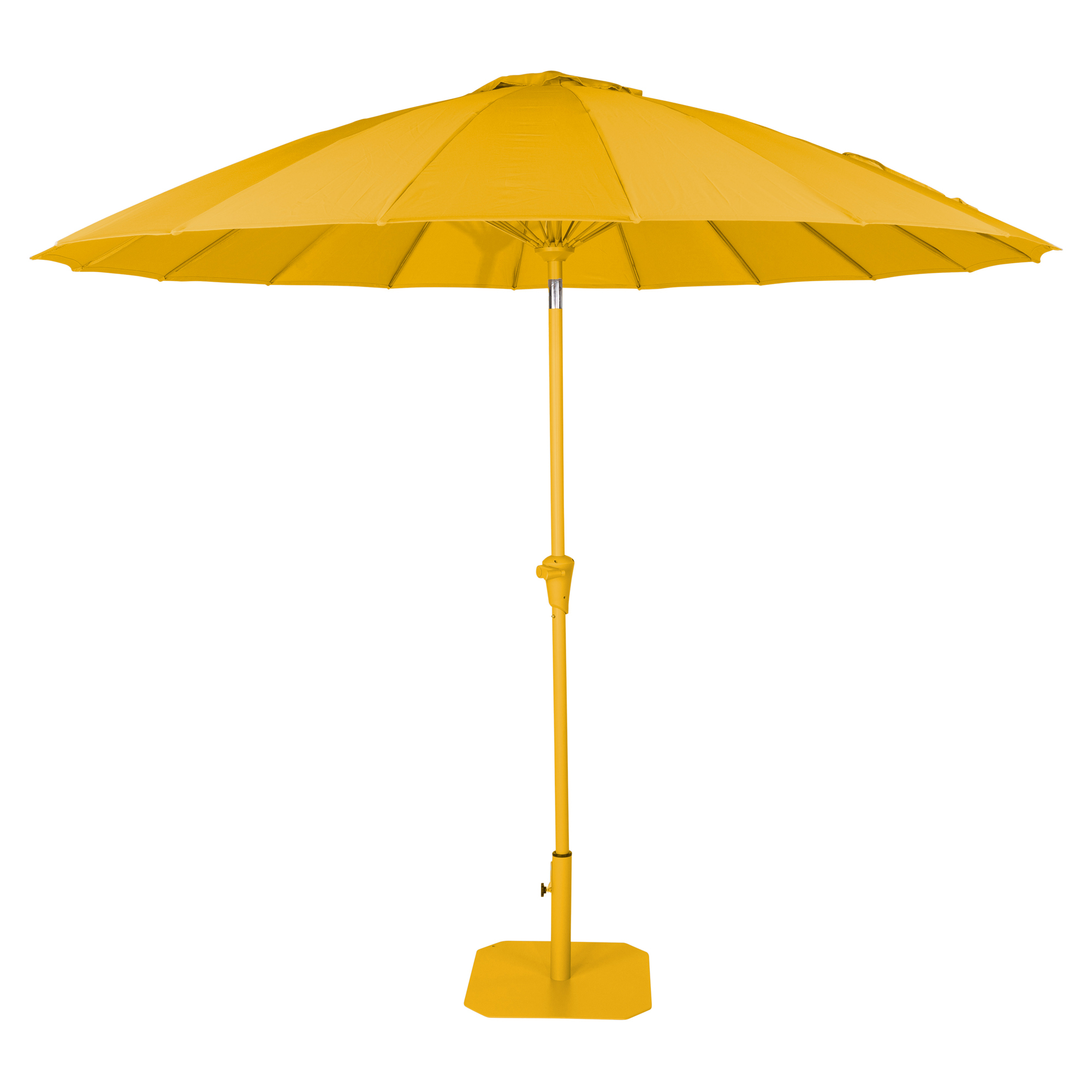 Zuiver Haveparasol med fod Sunshine Gul Ø 250 cm