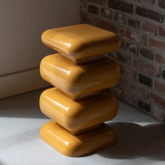 Dutchbone Skammel <strong>Stubby</strong>  Gul