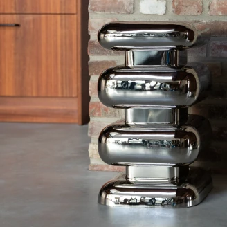 Dutchbone Skammel <strong>Stubby</strong>  Sølv