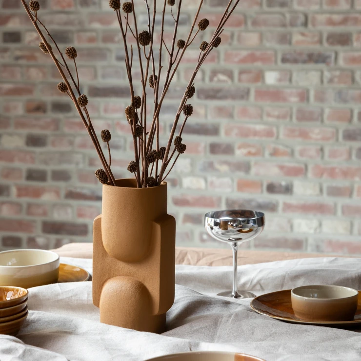 Dutchbone Vase Santos Gul