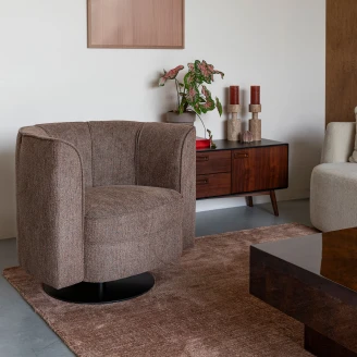 Dutchbone Loungestol <strong>Flower</strong>  Brun