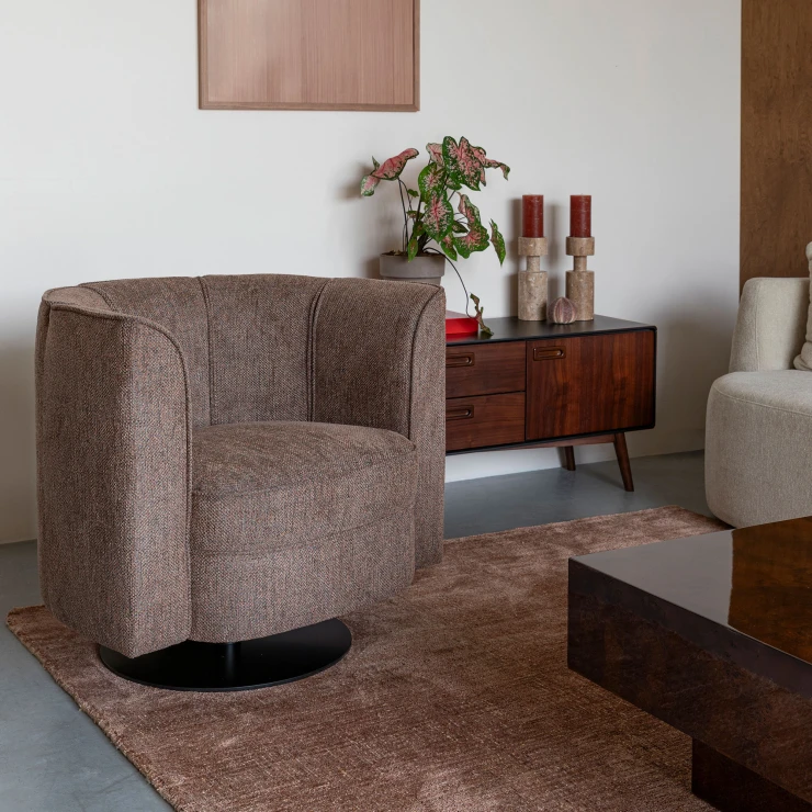 Dutchbone Loungestol Flower Brun