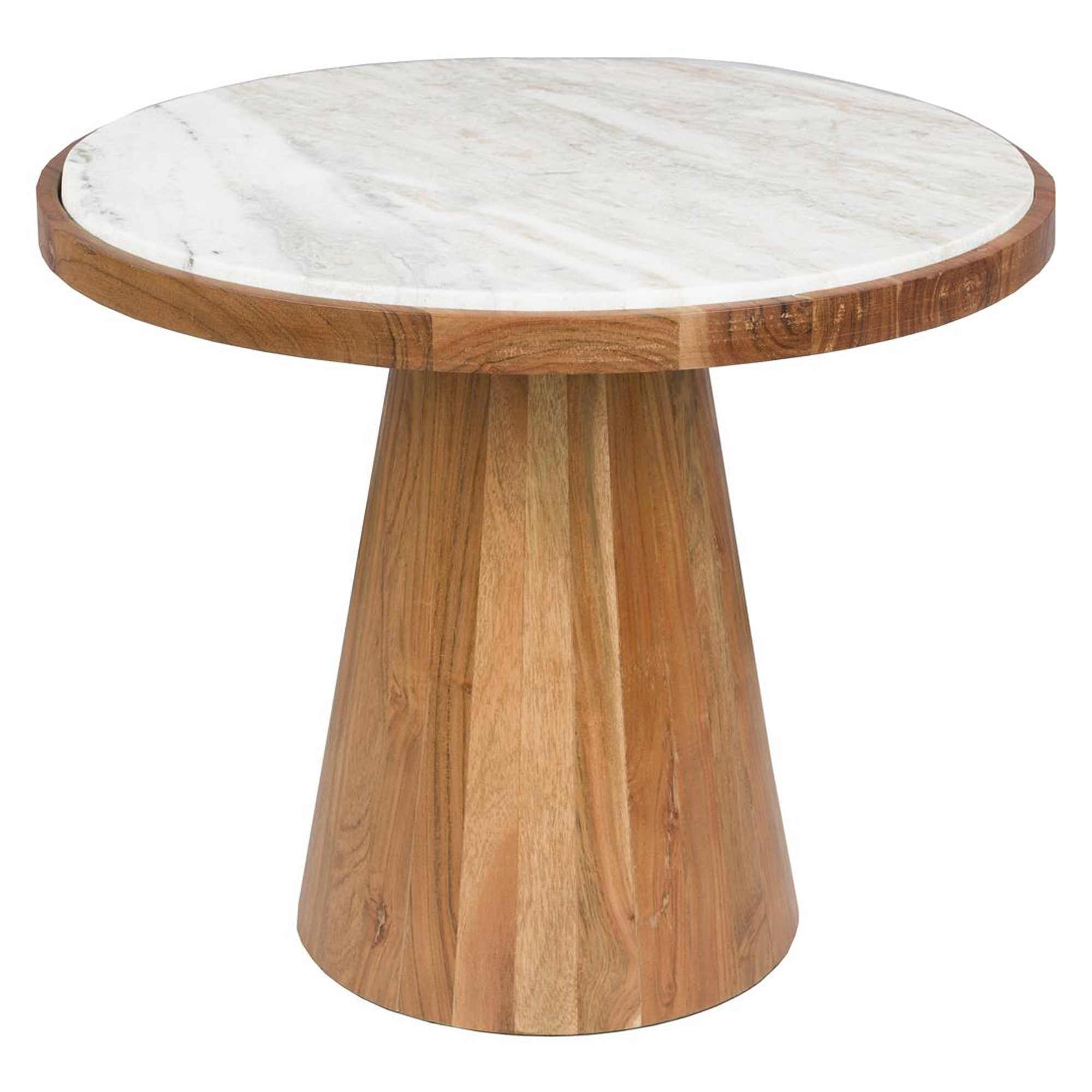 Sofabord Carrara Træ, Marmor Ø 50 cm