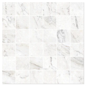 Marmor Mosaik Klinker <strong>Palatina</strong>  Hvid Mat 30x30 (5x5) cm