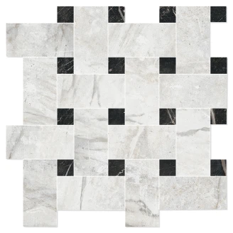 Marmor Mosaik Klinker <strong>Palatina</strong>  Lysegrå Strik Mat 30x30 (5x5) cm