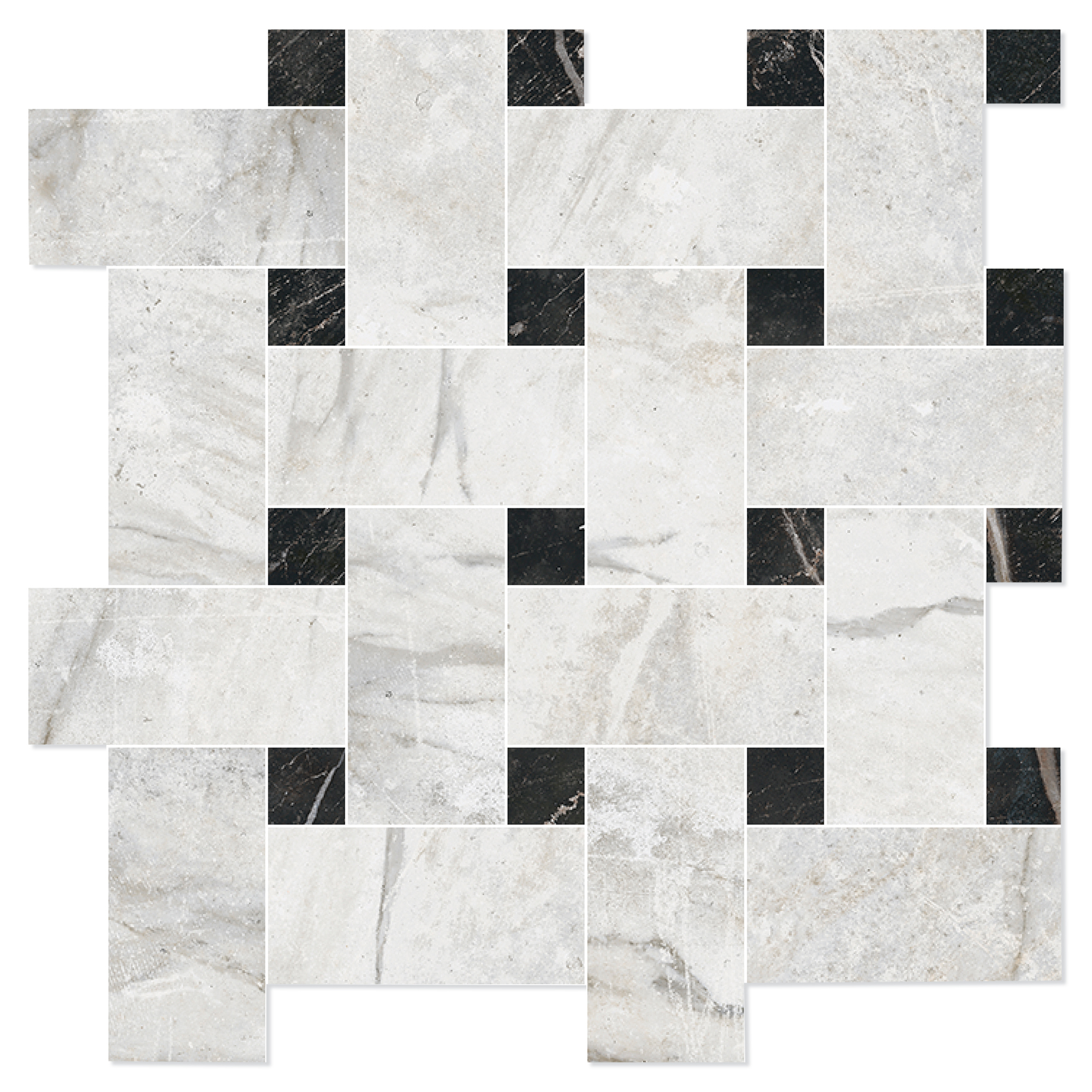 Marmor Mosaik Klinker Palatina Lysegrå Strik Mat 30x30 (5x5) cm