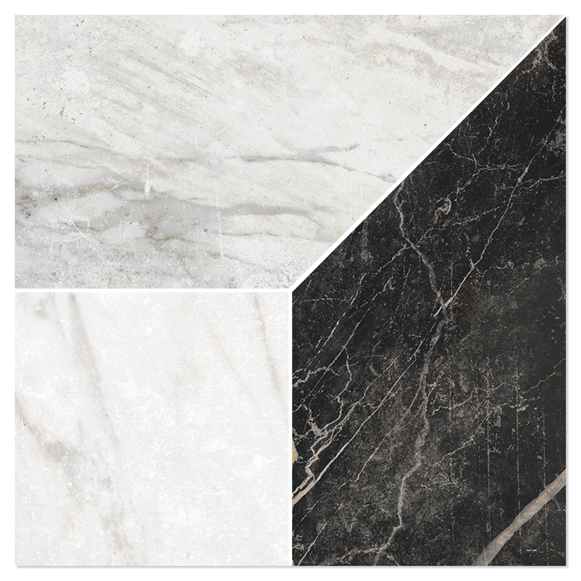 Marmor Mosaik Klinker Palatina Mix Lysegrå-Sort-Hvid Mat 30x30 (5x5) cm